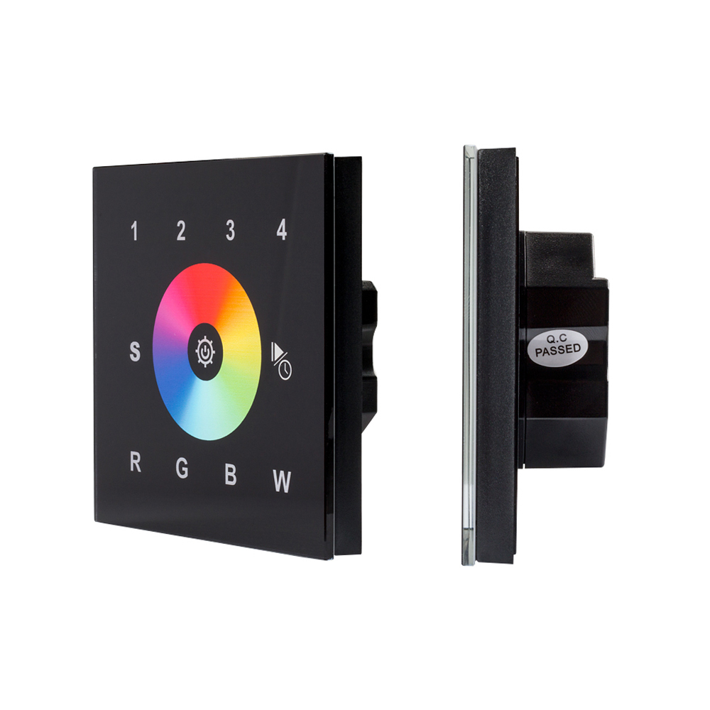 Arlight Панель Sens SR-2820AC-RF-IN Black (220V,RGBW,4зоны (IP20 Пластик, 3 года)