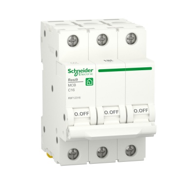 Автоматический выключательSchneider Electric RESI9 С 16А 3П 6000A R9F12316 