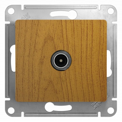 GLOSSA Дерево Дуб Розетка TV, механизм GSL000593 