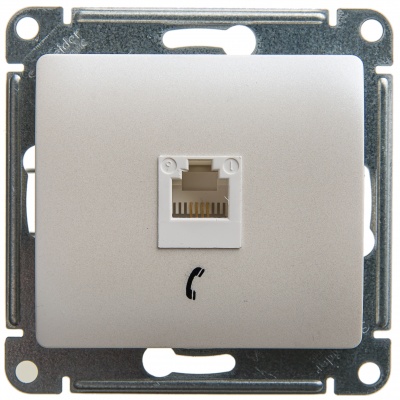 GLOSSA Перламутр Розетка телефонная RJ11 GSL000681T 
