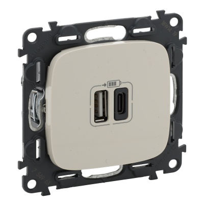 Legrand Valena ALLURE Слоновая кость Зарядка USB A-C 754966 