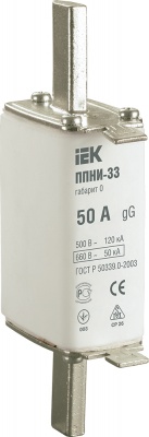 IEK Плавкая вставка предохранителя ППНИ-33, габарит 0, 50А 