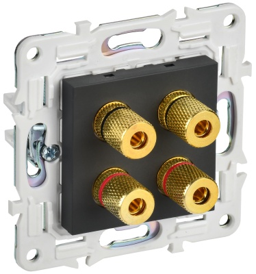 SKANDY Графит Аудиорозетка 4-ая SK-A01G SK-S40-K53 IEK 