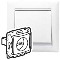 Legrand DIY Valena Бел Розетка 1-ая б/з 