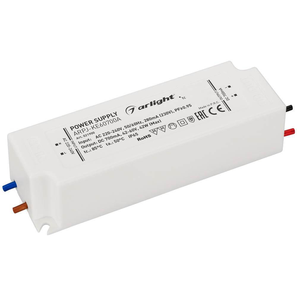 Arlight Блок питания ARPJ-KE60700A (42W, 700mA, PFC) (IP65 Пластик, 5 лет)