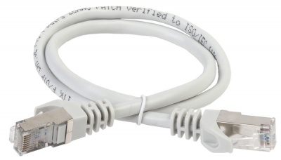 IEK ITK Коммутационный шнур (патч-корд), кат.5Е FTP, 3м, серый PC01-C5EF-3M 