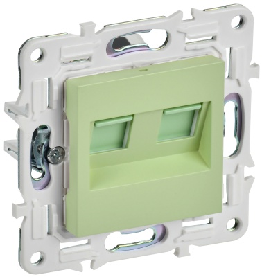 SKANDY Мятный Розетка компьютерная двойная RJ45 кат.5E SK-K03G SK-K20-1-K06 IEK 