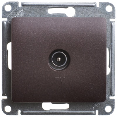 GLOSSA Шоколад TV Розетка оконечная 1DB GSL000891 