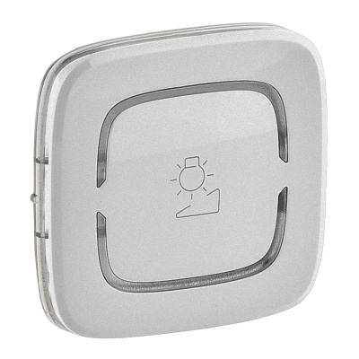 Legrand Valena ALLURE Алюминий MyHome Накладка для мех. BUS/SCS с симв "Светорегулятор", 2 мод 755403 