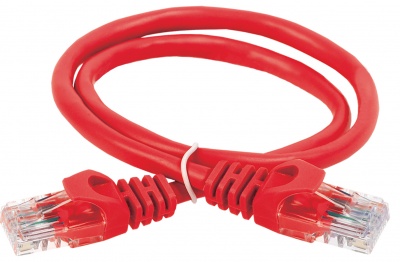 IEK ITK Коммутационный шнур кат. 5Е UTP LSZH 0,5м красный PC04-C5EUL-05M 