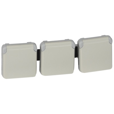 Legrand Plexo Белый 3х2К+З горизонтальная франц. стандарт 16A 