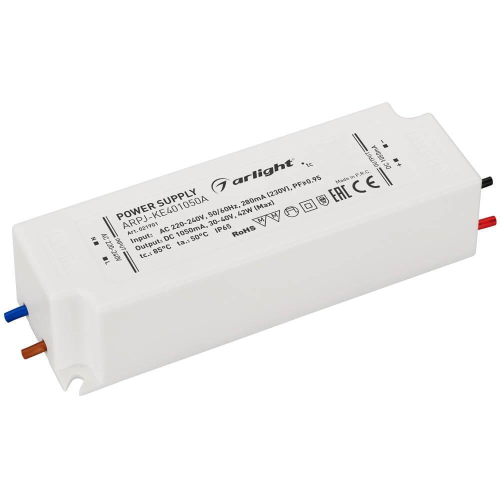 Arlight Блок питания ARPJ-KE401050A (42W, 1050mA, PFC) (IP65 Пластик, 5 лет)