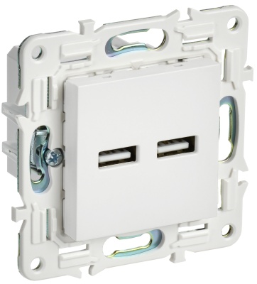 SKANDY Белый Розетка USB A+A 3,1А SK-R15W SK-U21-D31-K01 IEK 