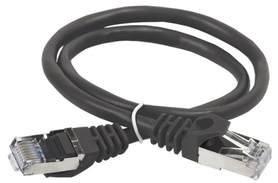 IEK ITK Коммутационный шнур (патч-корд), кат.5Е FTP, 0,5м, черный PC09-C5EF-05M 