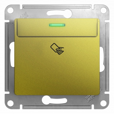 GLOSSA Фисташковый Выключатель карточный, сх.6, 10AX GSL001069 