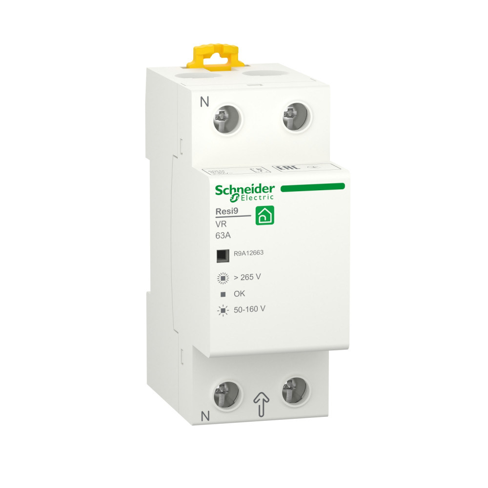 Реле напряжения 63А 1P+N 230В 50Гц R9A12663 RESI9 Schneider Electric купить  оптом и в розницу в Новосибирске | Интернет магазин электрики Е27