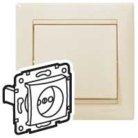 Legrand DIY Valena Крем Розетка 1-ая б/з 