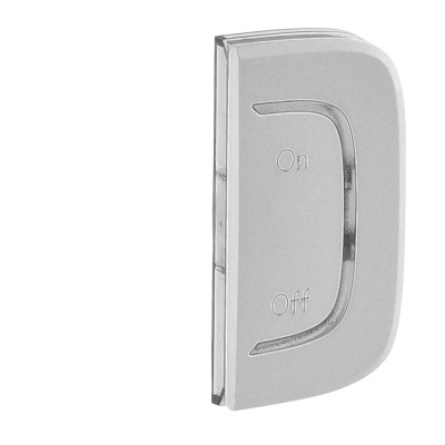 Legrand Valena ALLURE Алюминий MyHome Накладка для мех. BUS/SCS с симв "On-Off" 1 мод уст. справа 755549 