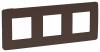 UNICA STUDIO РАМКА трехпостовая ШОКОЛАД/антрацит NU280617 Schneider Electric 