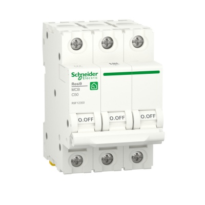 Автоматический выключательSchneider Electric RESI9 С 50А 3П 6000A R9F12350 