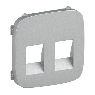 Legrand Valena ALLURE Алюминий Накладка 2-ой Аудиорозетки 755377 