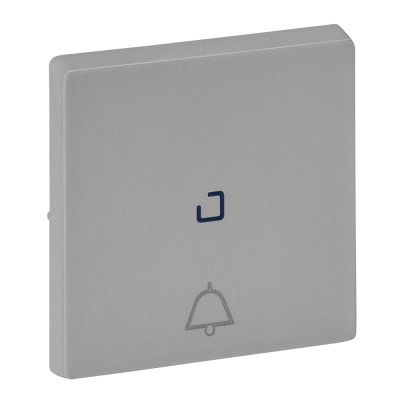 Legrand Valena LIFE Алюминий Клавиша выключателя кнопочного с подсветкой с символом "звонок" 755052 