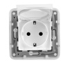 Legrand ETIKA Розетка с заземлением IP44 белая 672232 