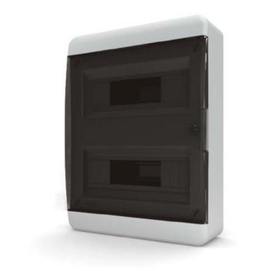 Щит навесной 24 мод. (ЩРН-24) IP41, прозрачная черная дверь Tekfor BNK 40-24-1 