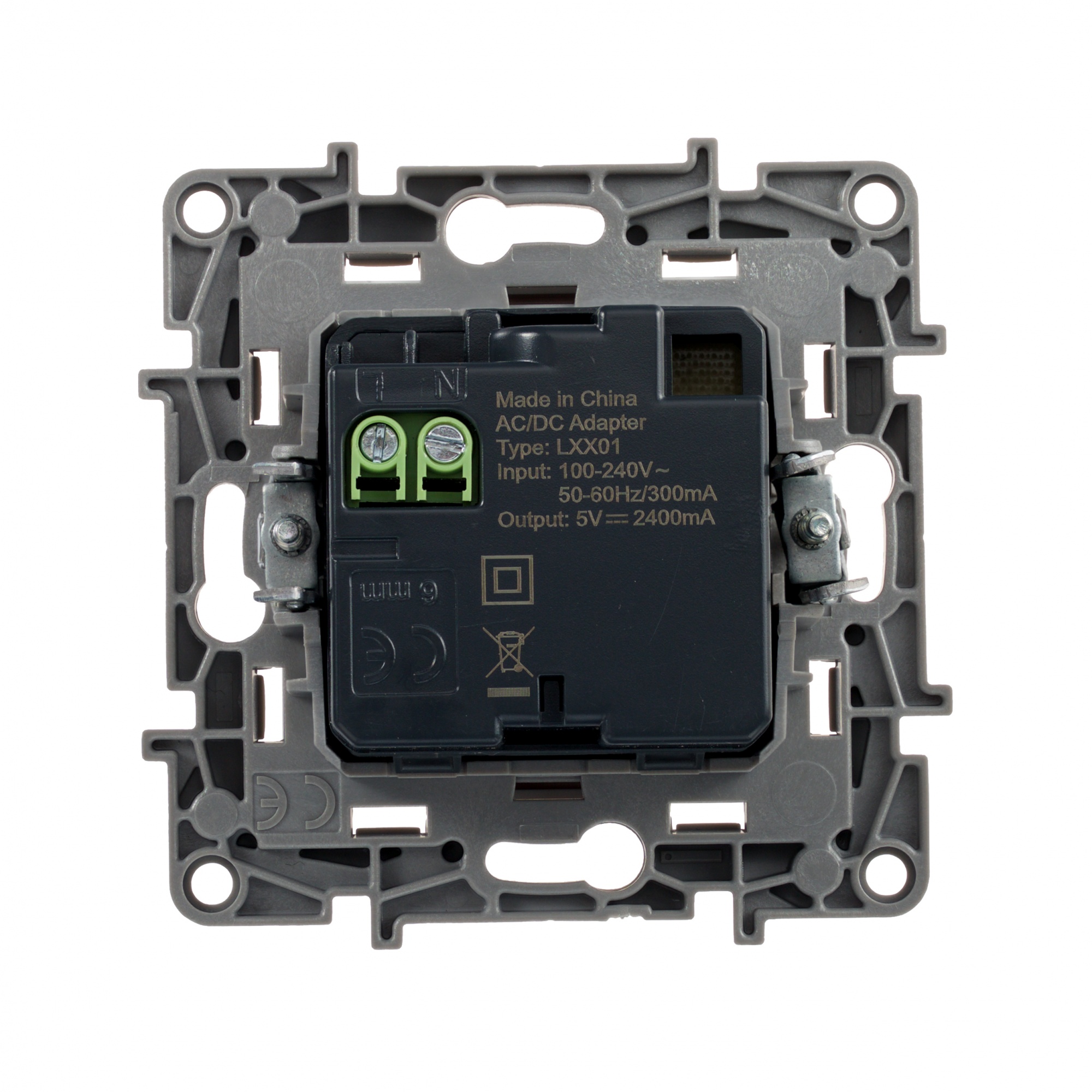 Legrand ETIKA Розетка USB 2-ая 240В/5В 2400мА белая 672294 