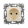 Legrand ETIKA Розетка с заземлением слоновая кость 672321 