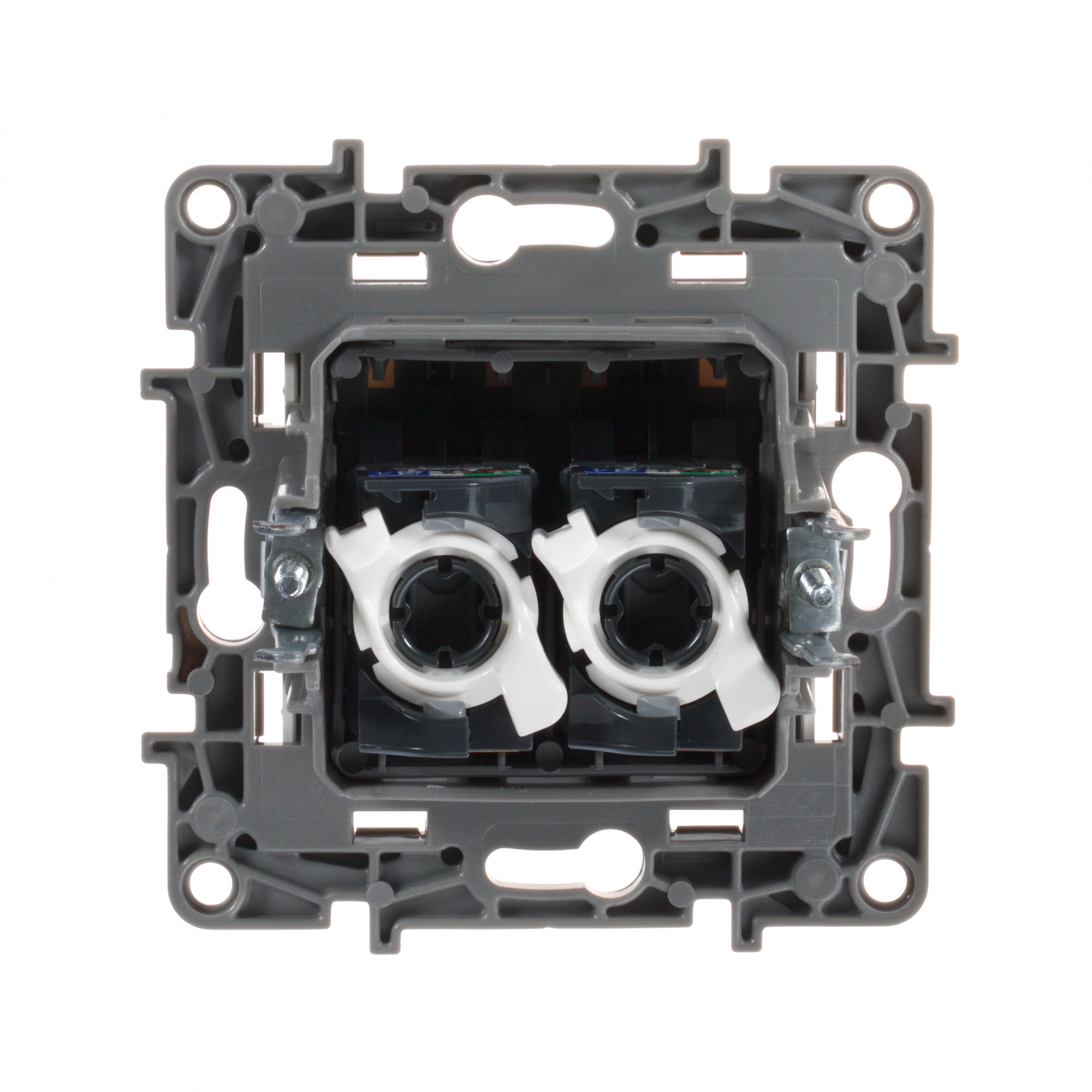 Legrand ETIKA Розетка компьютерная 2ХRJ45 категория 6 UTP белая 672254 