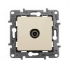 Legrand ETIKA Розетка телевизионная TV проходная 15дБ слоновая кость 672363 