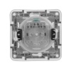 Legrand ETIKA Розетка с заземлением IP44 белая 672232 