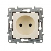 Legrand ETIKA Розетка без заземления со шторками слоновая кость на винтах 672334 
