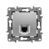 Legrand ETIKA Розетка компьютерная RJ45 категория 6 UTP алюминий 672453 